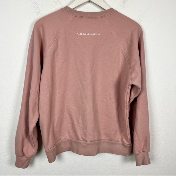 Ragdoll pink quartz oversized pullover crew neck sweatshirt Size Small - Picture 6 of 9